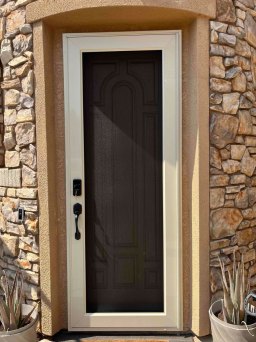 Northern California Full View Security Door in Beige