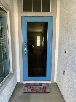 Blue Centurion Security Door for NorCal Front Entryway