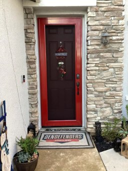 NorCal Full View Security Door With Red Finish