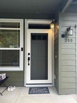 Clean White Full View Security Door in NorCal