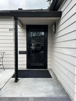 Black Storm Doors Installed in Northern California Entryway