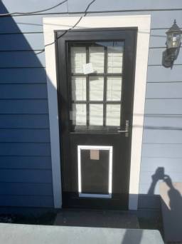 Northern California Custom Black Storm Doors With Glass