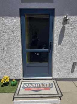 Blue Glass Storm Door Installed in Northern California