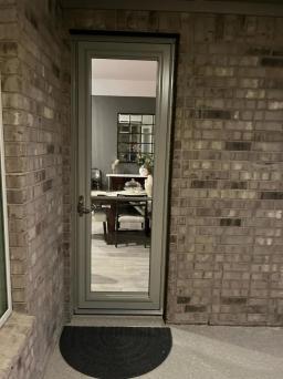 Sandstone Custom Storm Door Installed in Northern California