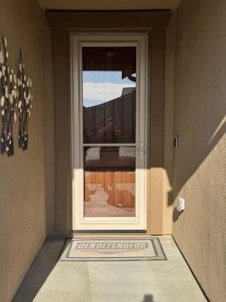 White Custom Storm Doors Installed on Northern California Homes