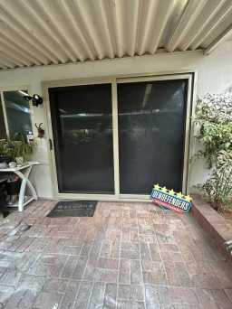 Full View Patio Security Door in Beige for NorCal