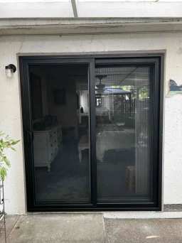 Full View Black Patio Security Door in Northern CA