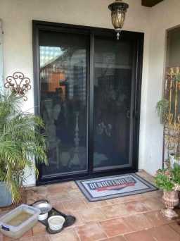 Sliding Security Door in Northern California Bronze