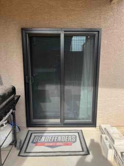 Patio Security Door With Bronze Frame in Northern CA