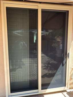 Security Sliding Screen Door in Desert Sand for NorCal