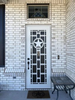 Beige Titan Security Screen Door Installed in NorCal