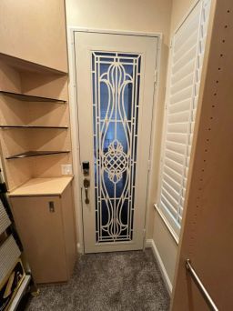 NorCal Security Door With Designs in Beige Titan Style