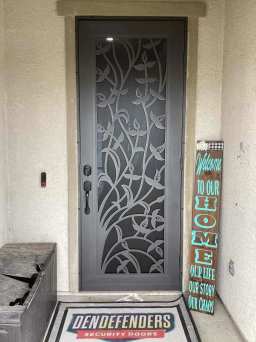 Northern California Titan Door in Charcoal With Design