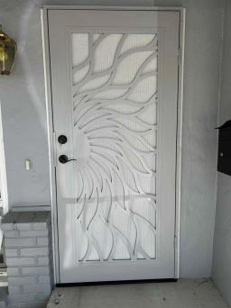 Northern California Gray Titan Security Screen Door
