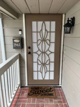 Security Door With Designs in Desert Sand for NorCal