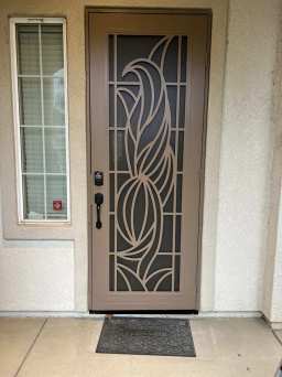 Desert Sand Titan Security Screen Door in NorCal