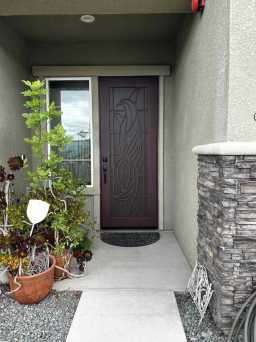 NorCal Decorative Security Door in Wineberry Finish