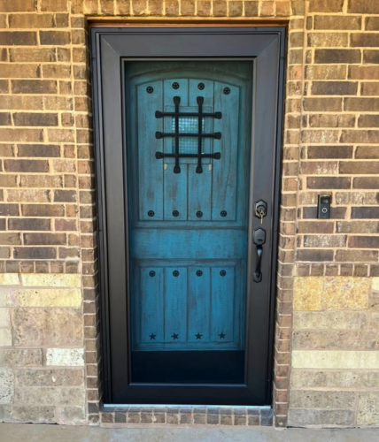Den Defenders Centurion full-view security door with stainless steel mesh